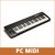 MIDIPLUS AK490 TECLADO CONTROLADOR MIDI USB 4 OCTAVAS SENSITIVO - comprar online