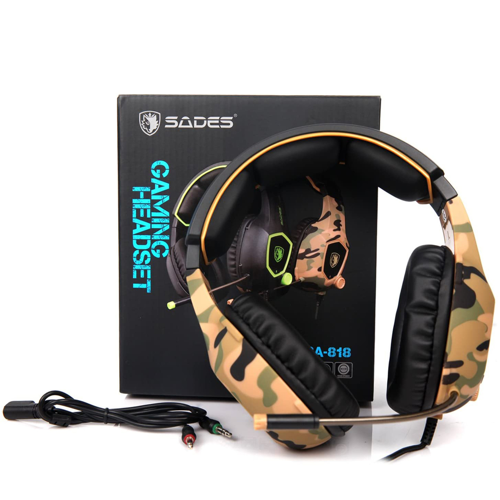 Auricular Gamer Sades SA818 Camouflage PC MIDI Center