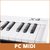 MIDIPLUS X4 mini Teclado Controlador midi 49 teclas sensitivas - comprar online