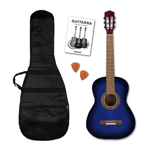 Guitarra Criolla 3/4 Niño Clásica con Funda Varios Colores