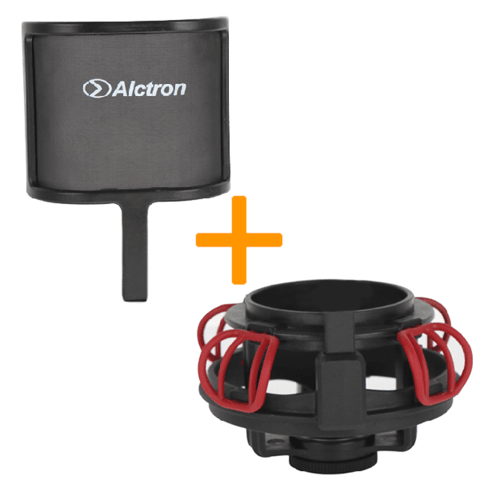 Alctron MA840 Shockmount soporte araña y filtro antipop para microfono condensador