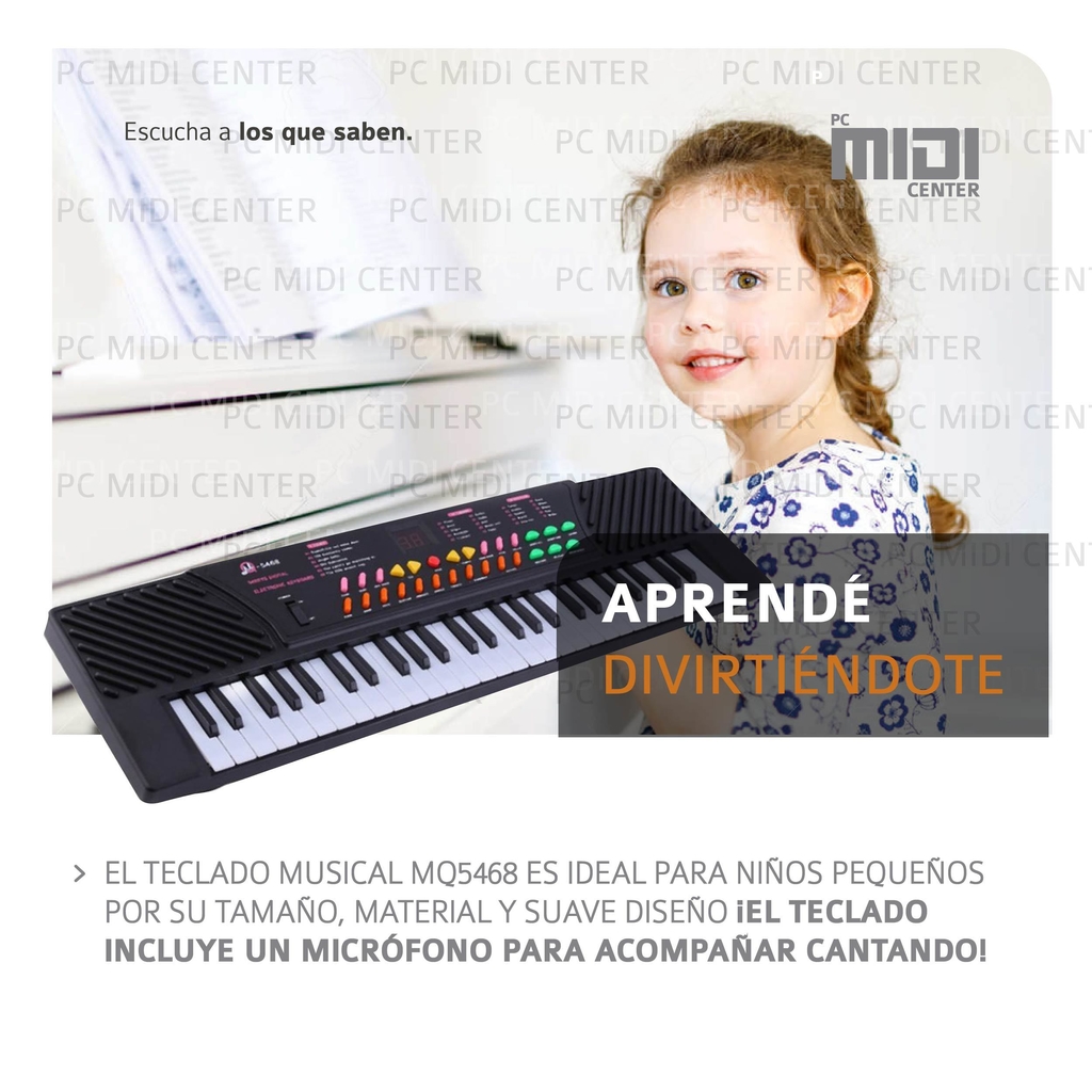 Piano Electrónico Para Niños Con Ritmos 54 Teclas