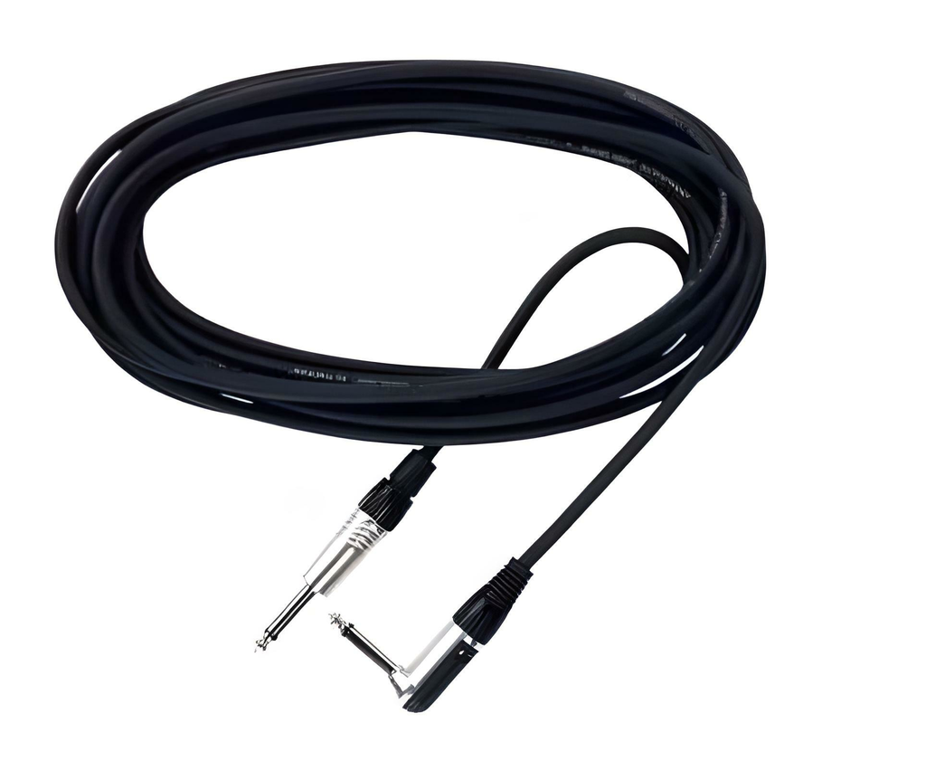 Cable plug mono 6mts bajo guitarra fichas metálicas