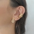 Piercing de Pressão 5 Voltas e Detalhe Cravejado Banho Ouro 18k - Semijoias em Brincos, Colares, Anéis e Pulseiras | Lua Mia Semijoias