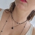 Choker Cristais Negros Banho Ródio Negro - comprar online