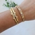 Bracelete Baguetes Zircônias Coloridas Banho Ouro 18K - comprar online