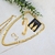 Bracelete Escovado Diamantado Banho Ouro 18K - Semijoias em Brincos, Colares, Anéis e Pulseiras | Lua Mia Semijoias