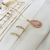 Colar Gota Fusion Rosa Cravejada de Zircônias Brancas Banho Ouro 18K - loja online