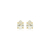 Brinco Gota Zircônia Branca Banho Ouro 18K - comprar online