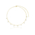 Choker Cristais Brancos Banho Ouro 18k