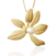 Colar Flor Espelhada Com Pérola Banho Ouro 18K - comprar online