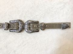 Cinturón doble hebilla metalizado - comprar online