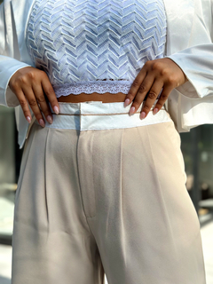 Pantalón sastre cintura combinada - comprar online