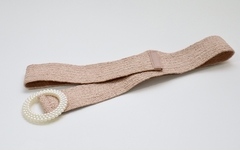 Cinturon rafia elastizado hebilla perlas en internet