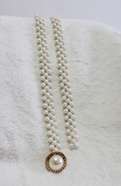Cinturon perlas y hebilla strass elasticos - comprar online