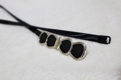 Cinturon elastico negro con hebilla - comprar online