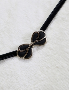 Cinturon elastico negro con hebilla - tienda online