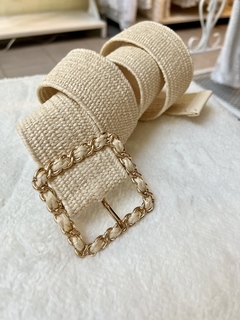 Cinturon de rafia elastizado regulable - Florencia Casarsa