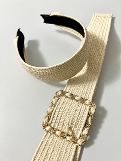 Cinturon de rafia elastizado regulable - Florencia Casarsa