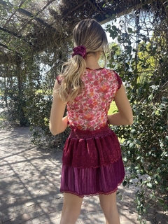 Falda Delia velvet bordo