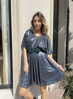 Vestido Clarice petroleo - Florencia Casarsa