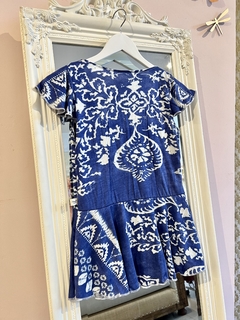 Blusa Classic print azul - tienda online