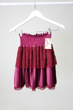 Falda Delia velvet bordo - Florencia Casarsa