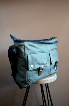 Helsinki - Morral de Gabardina - Verde Seco - tienda online