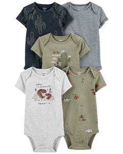 CARTER's Pack 5 Bodys Mangas Cortas "Cactus"