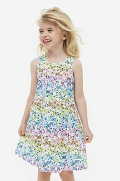 Vestido Nena Estampado Mariposas Multicolores