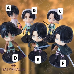 Figuras Levi y Eren chibi - Attack on Titan