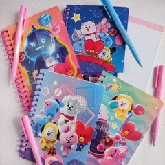 Set de librería cuaderno + lapicera BT21 - BTS