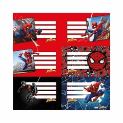 Etiquetas autoadhesivas x 12 Spiderman