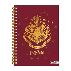 Cuaderno A4 tapa dura anillado mod Hogwarts rojo - HARRY POTTER OFICIAL