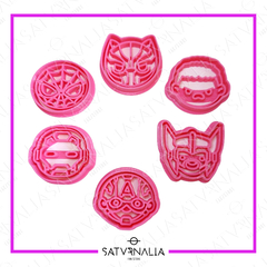 Set Cortantes para galletitas Marvel Chibi