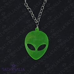 Collar Alien verde fluo - X-Files