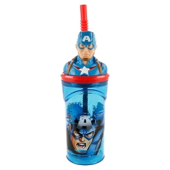 Vaso con figura de Capitán América - Marvel Oficial