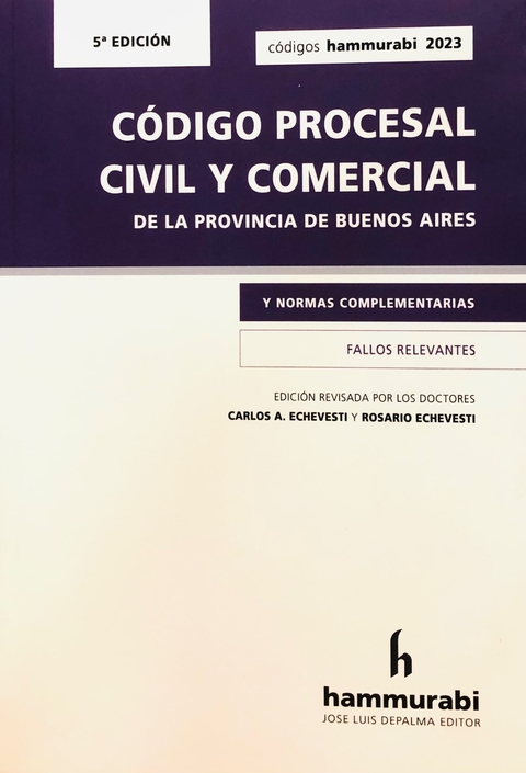 Código Procesal Civil y Comercial - Bs. As. 2023 POCKET