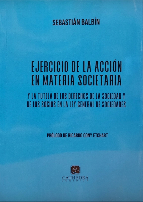 Ejercicio de la acción en materia societaria - Balbin S