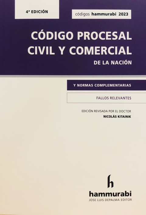 Código Procesal Civil y Comercial - Nación 2023 POCKET