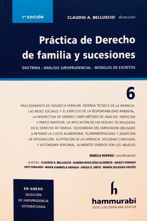 Práctica de Derecho de familia y sucesiones, 6 Belluscio -