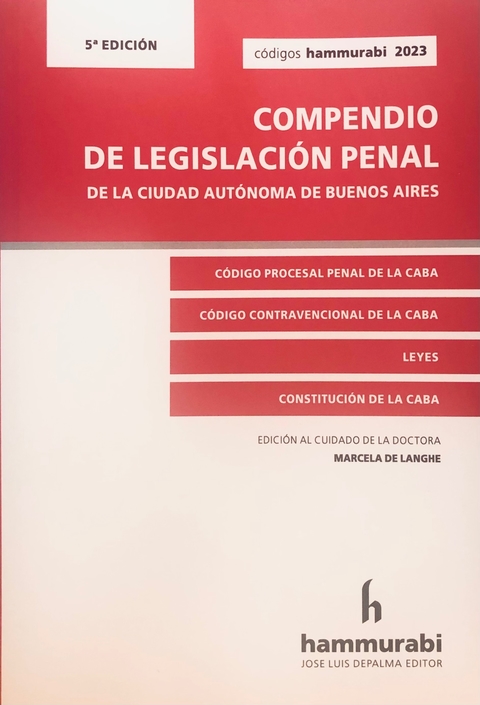 Compendio de legislación penal (CABA) 2023