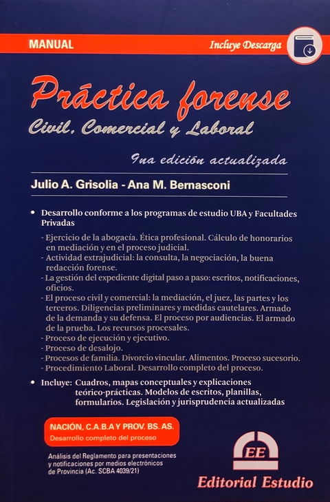 MANUAL DE PRÁCTICA FORENSE 2022 GRISOLIA - BERNASCONI