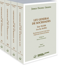 LEY GENERAL DE SOCIEDADES Ley 19.550 (t.o. Ley 26.994) - Autor: Jorge Daniel Grispo