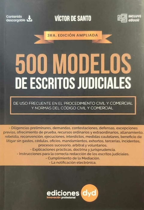 500 MODELOS DE ESCRITOS JUDICIALES - DE SANTO
