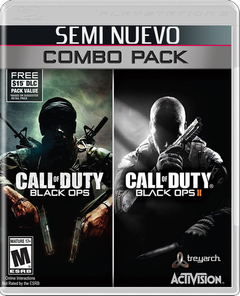 CALL OF DUTY BLACK OPS COMBO PACK 1 & 2 - PS3 SEMI NUEVO