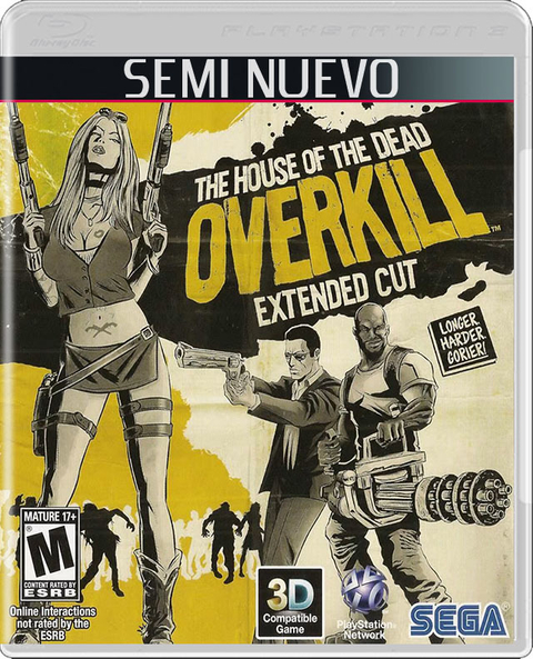 THE HOUSE OF THE DEAD OVERKILL EXTENDED CUT - PS3 SEMI NUEVO