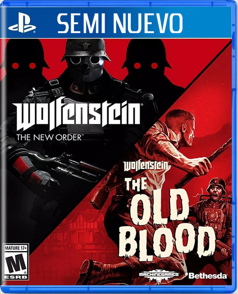 WOLFENSTEIN TWO PACK: NEW ORDER + OLD BLOOD - PS4 SEMI NUEVO