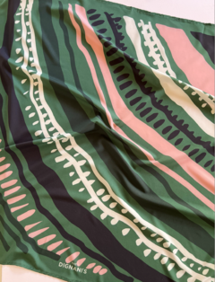 Pañuelo Stripes Verde 70x70cm