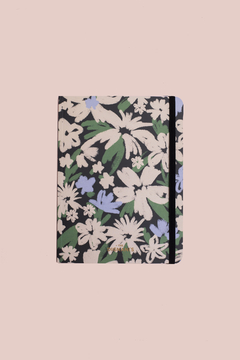 Cuaderno Flores Pintadas Negro